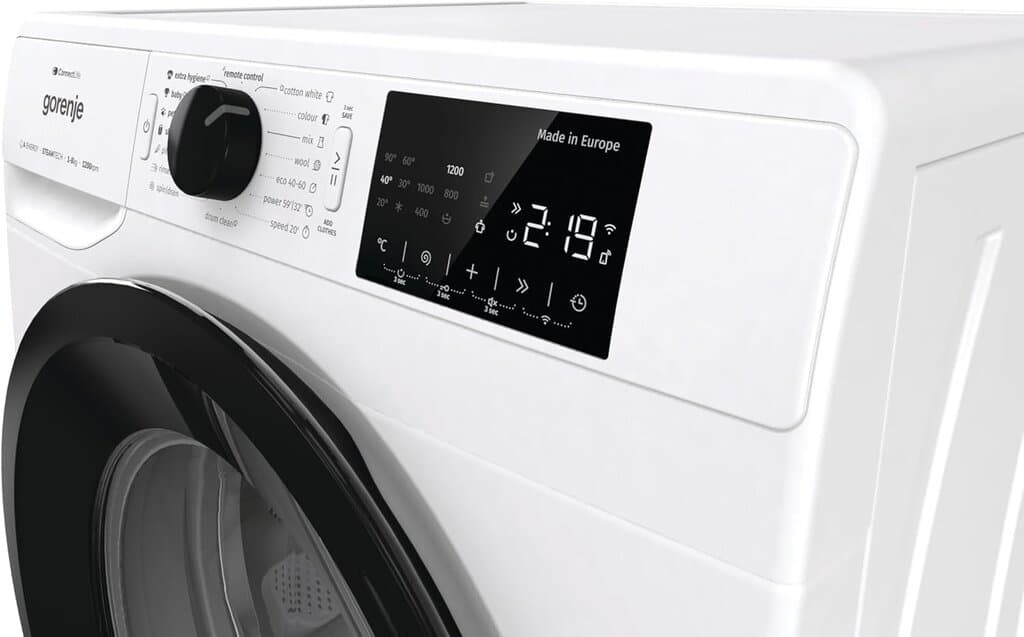 Gorenje 8 kg Front Load Washing Machine - WPNEI82A1SWIFI (White) 4