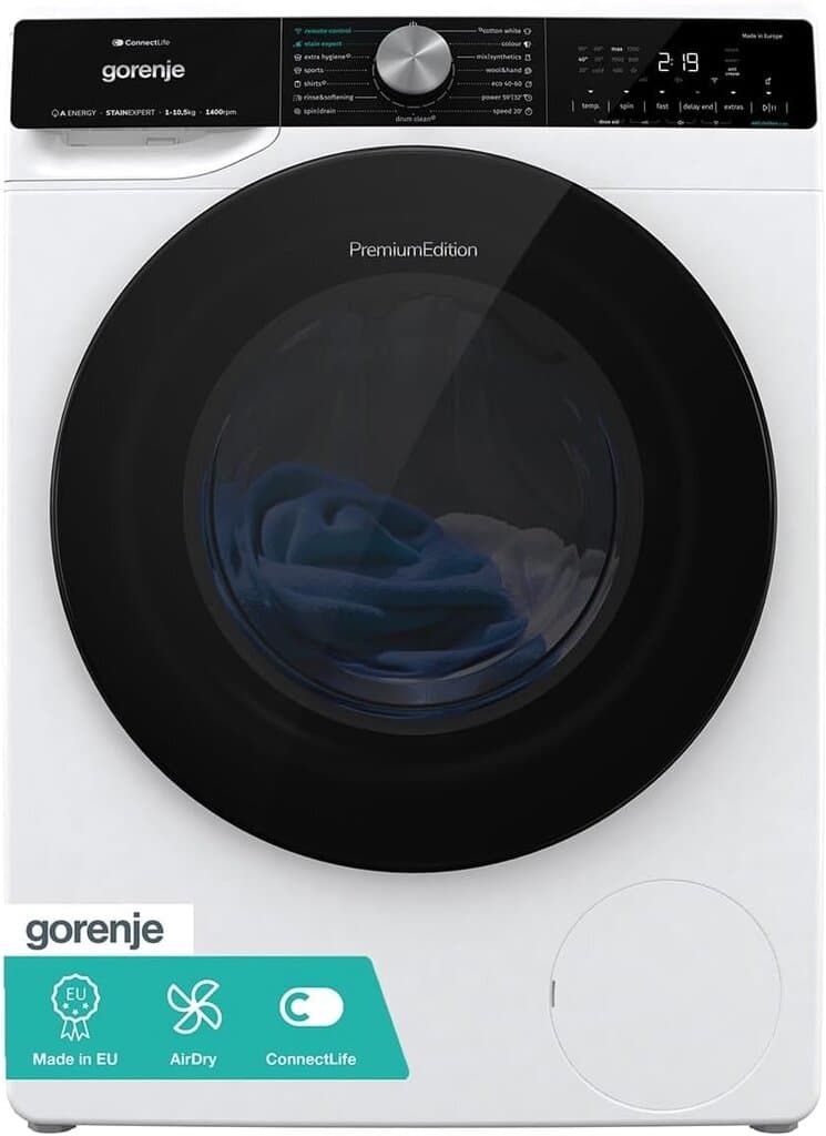 Gorenje 10.5 kg Front Load Washing Machine - WNS1X4ARTWIFI (White)