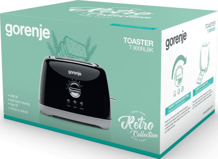 Gorenje 1000W Toaster - T900RLBK (Black) 3