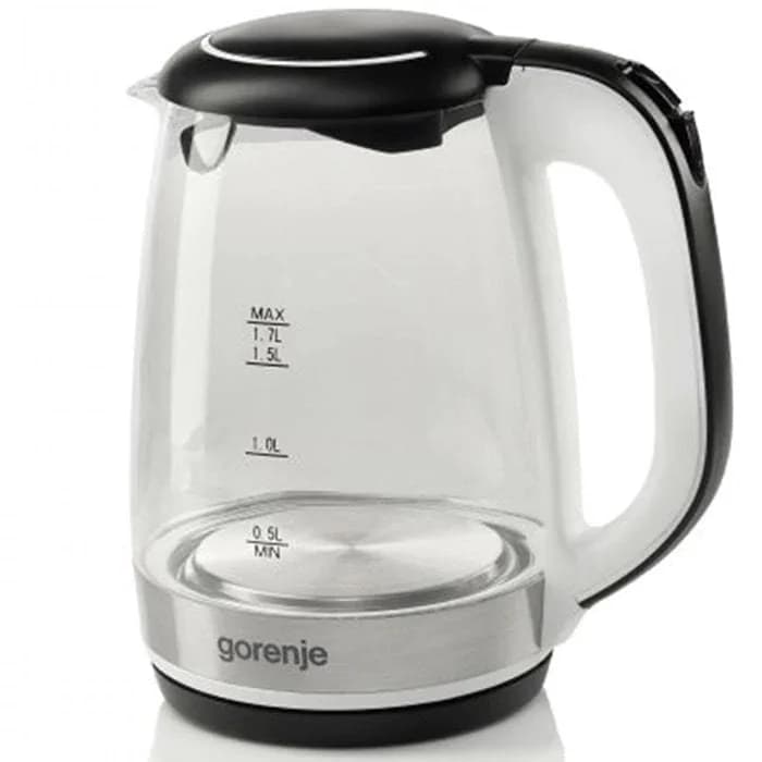 Gorenje 1.7L 1850-2200W Kettle - K17GLBW (Black)