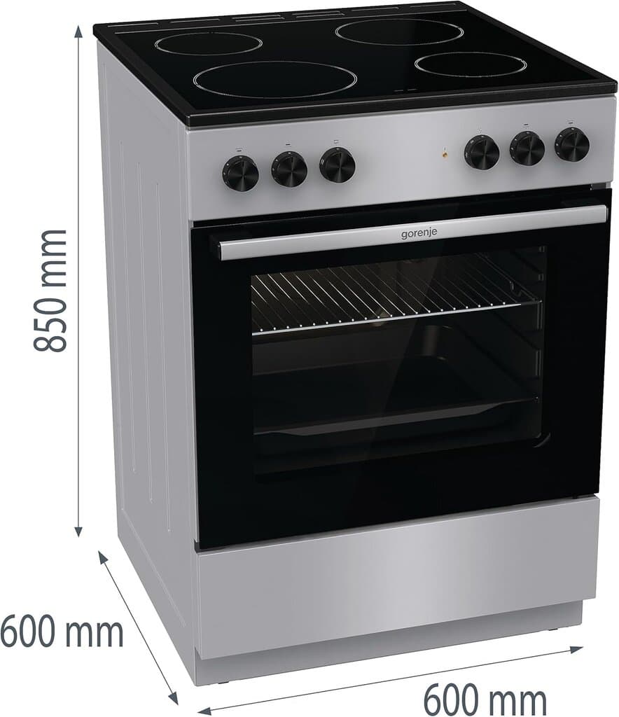 Gorenje 4 Burners Electric Cooker 60cm - GEC6A11SG (Silver) 3