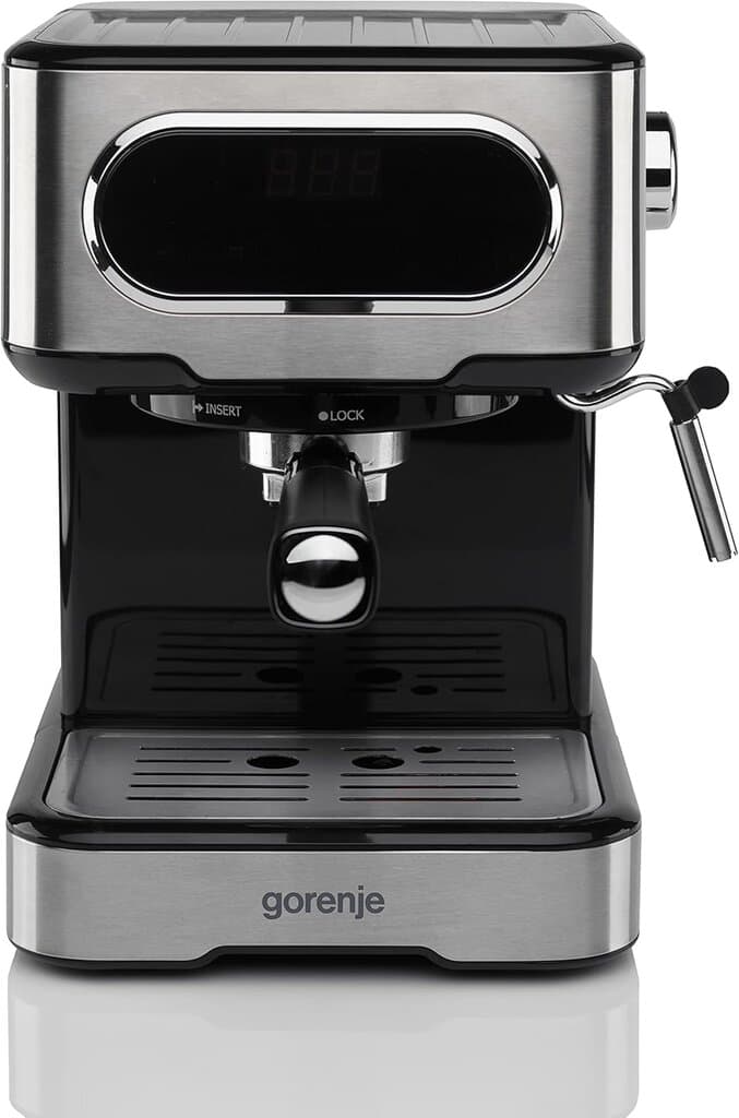 Gorenje 1.5L 15 Bar Espresso Machine with Professional Milk Foam Nozzle - HESCM15DBK (Stainless Steel) 2