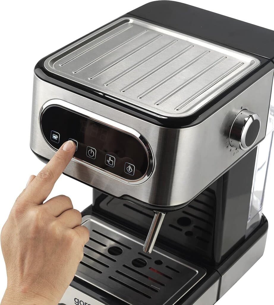 Gorenje 1.5L 15 Bar Espresso Machine with Professional Milk Foam Nozzle - HESCM15DBK (Stainless Steel) 3
