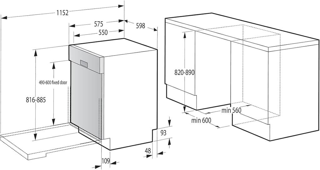 Gorenje 16 Place 6 Programs Dishwasher - GI643D90X (Silver) 8