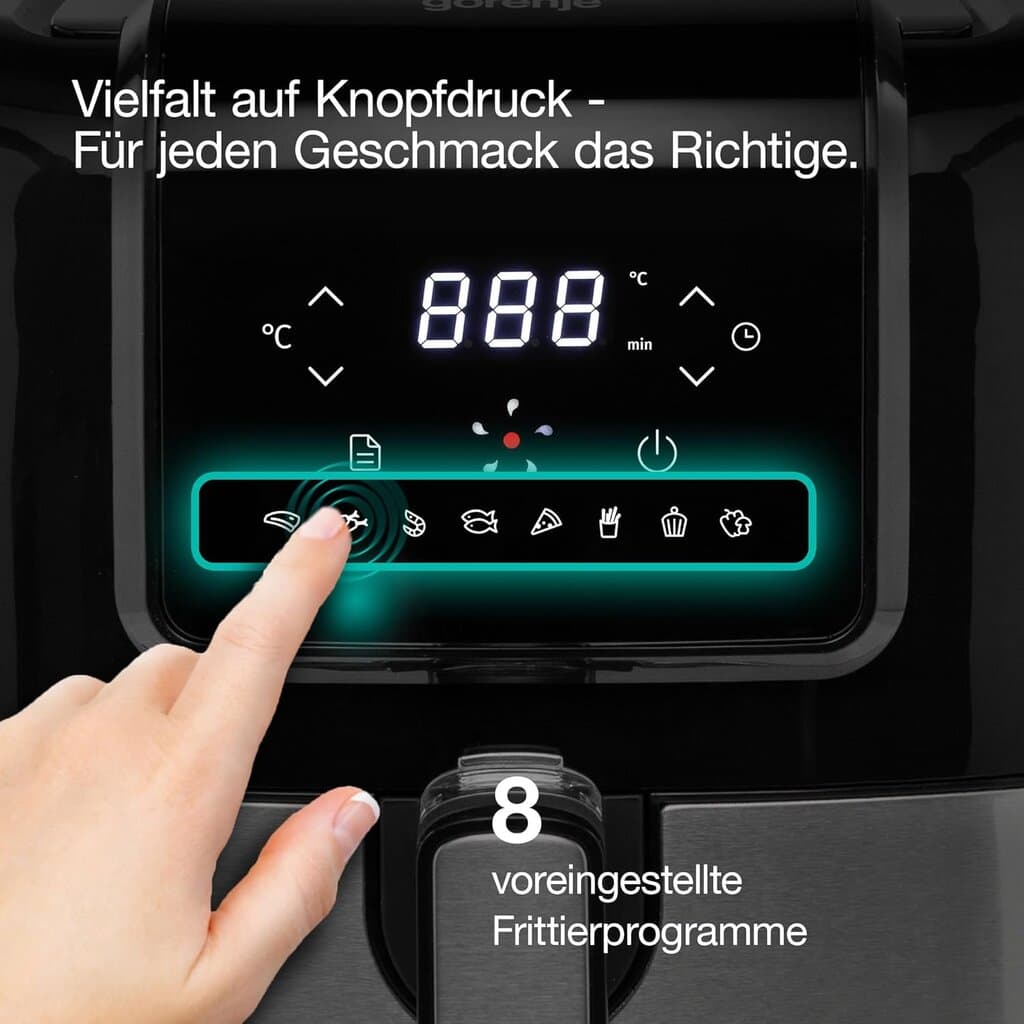 Gorenje 1700W 5L Air Fryer 8 Program - AF1700DB (Black+Silver) 5