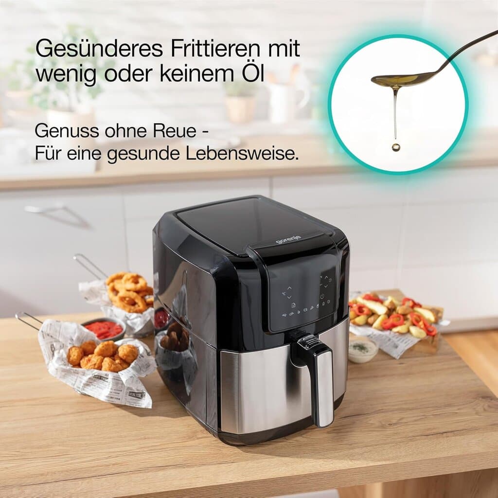 Gorenje 1700W 5L Air Fryer 8 Program - AF1700DB (Black+Silver) 7