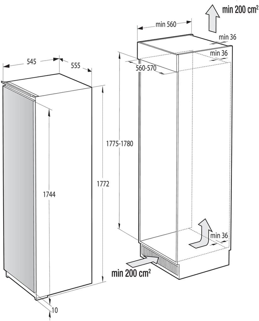 Gorenje 177cm Upright Freezer - FNI518EA1 (White) 4