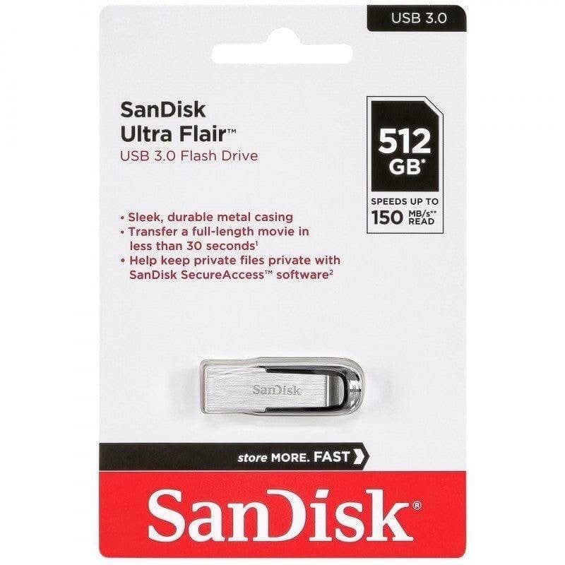 SanDisk Ultra Flair 512GB USB 3.0 Flash Drive – Maximum Capacity High-Speed Storage 2