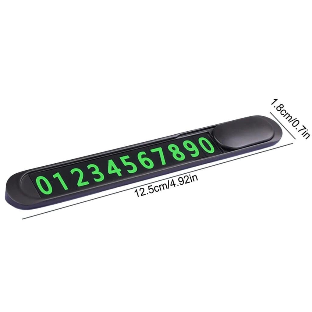 TRANYOO T-ZM2 Metal Temporary Parking Number Plate - Luminous & Hidden Design 4