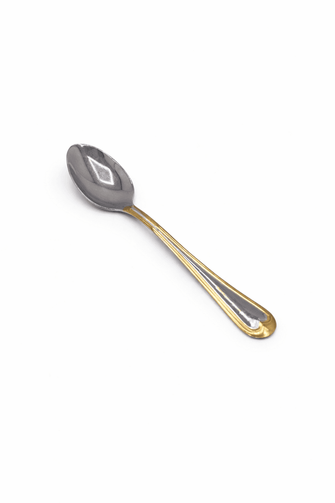 Face 12pc Stainless Steel Teaspoons - Gold