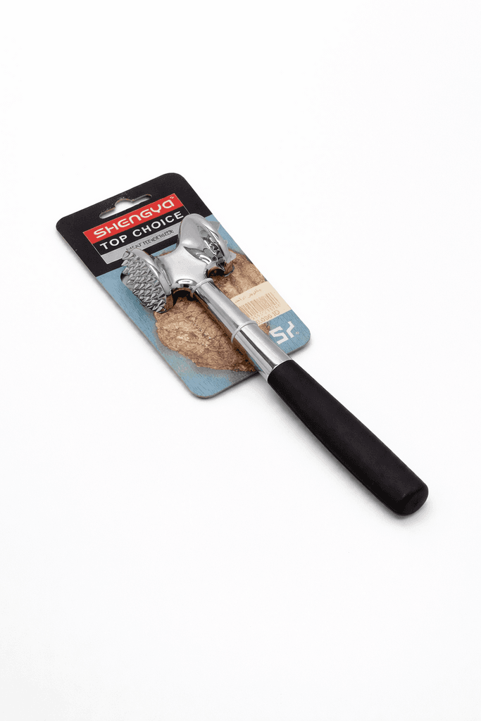 SHENGYA Stainless Steel Meat Tenderizer Hammer With Plastic Handle - Silver