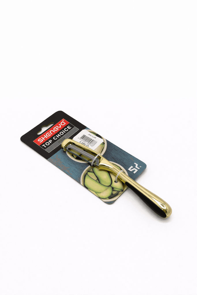 SHENGUA Stainless Steel Vegetable Peeler With Metal Handle - Gold 1