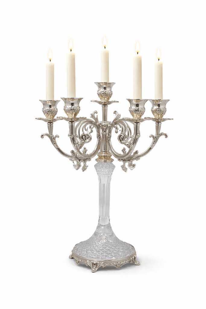 Metal Candelabra - Silver (L) 2