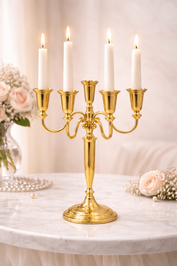 Metal Candelabra - Gold (L) 2