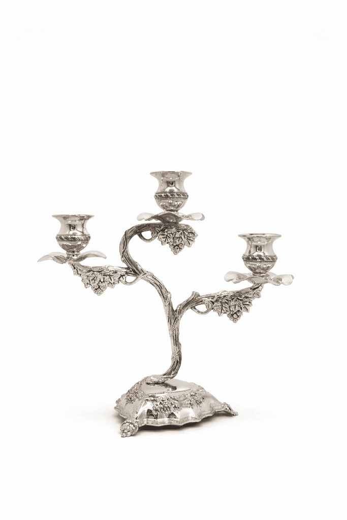 Metal Candle Holder - Silver