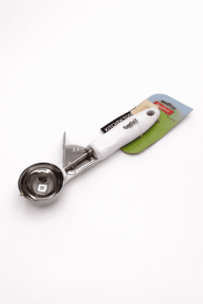 Royalford Stainless Steel Ice Cream Scoop With Plastic Handle - Silver 1