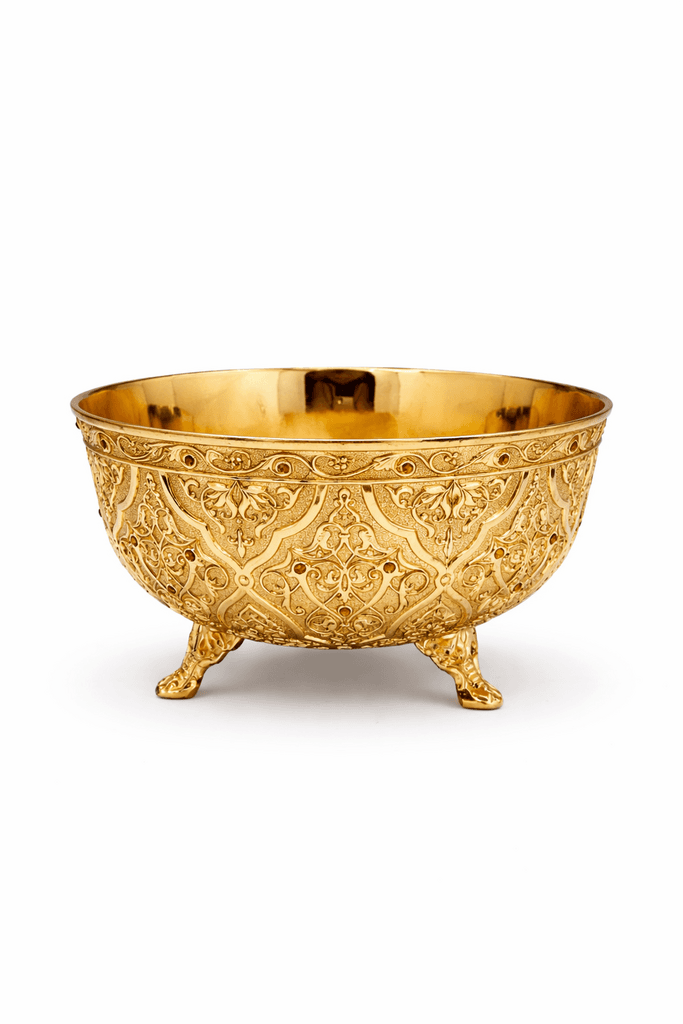 Metal Decorative Serving Bowl - Gold