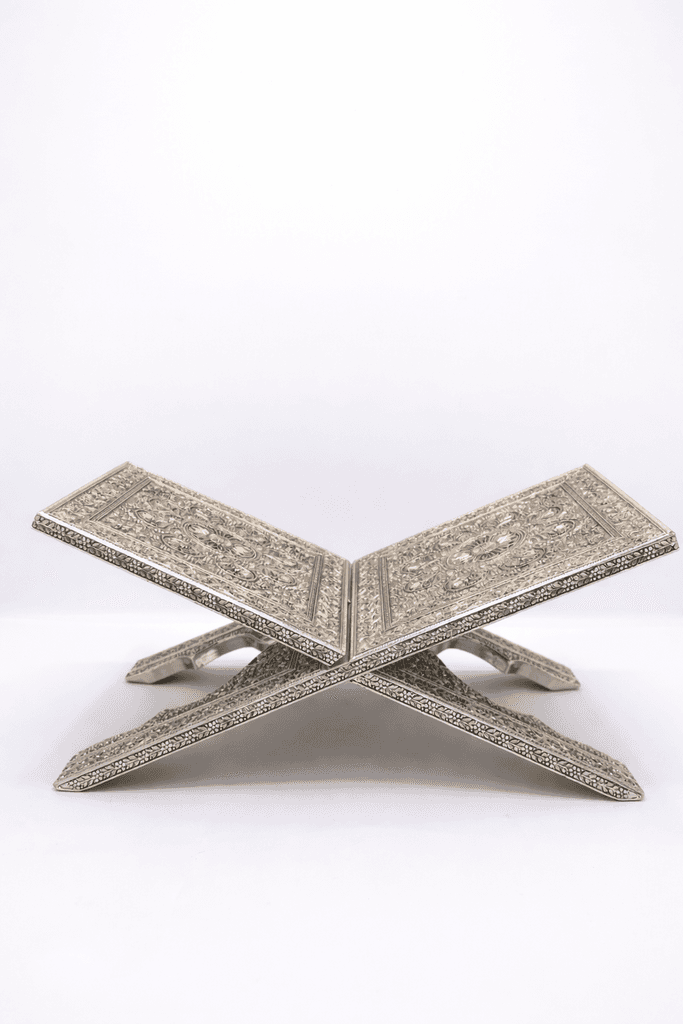 Metal Quran Stand - Silver