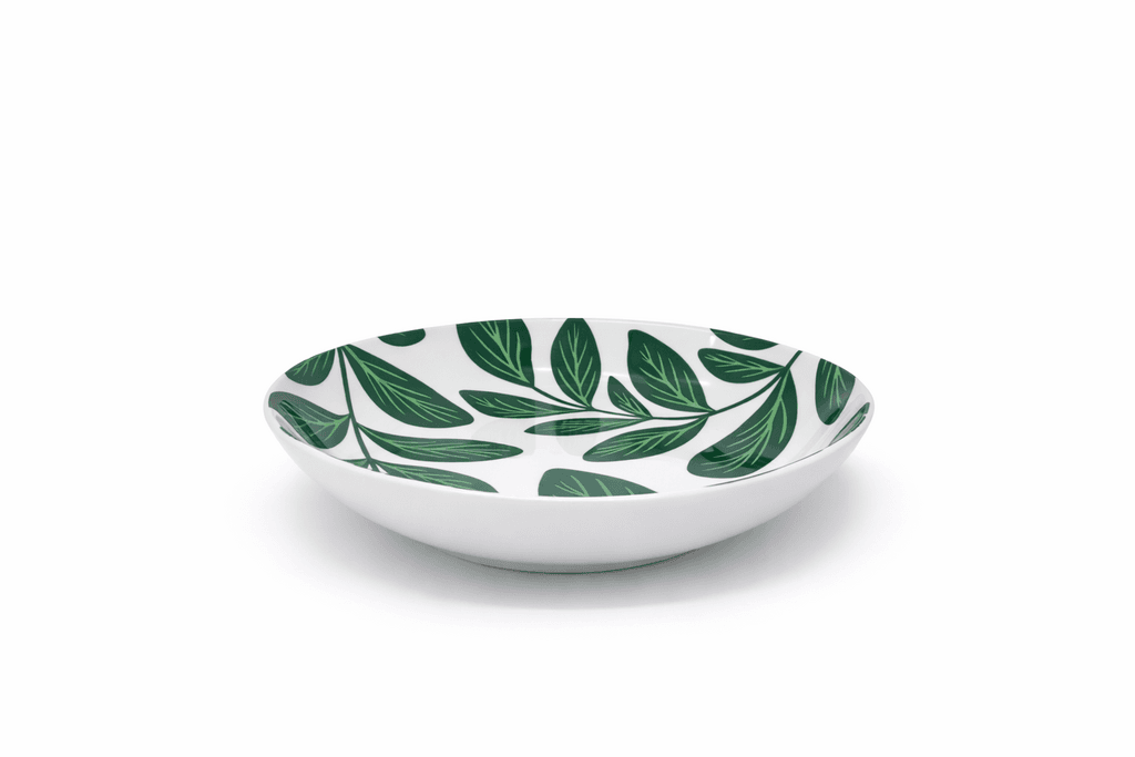 Porcelain Dinner Plate Set - 30 Piece (Dark Green) 4