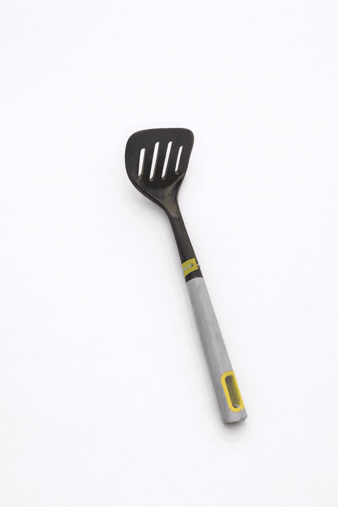 Nylon Slotted Turner with Plastic Handle - Dark Gray