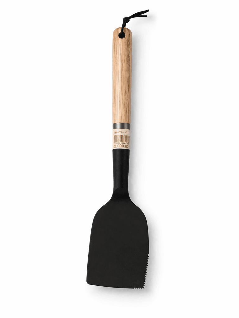 Nylon Spatula with Wooden Handle - Black 2