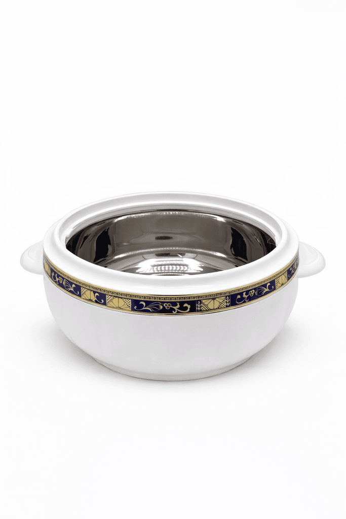 Plastic And Steel Soup Tureen - White (S) 2