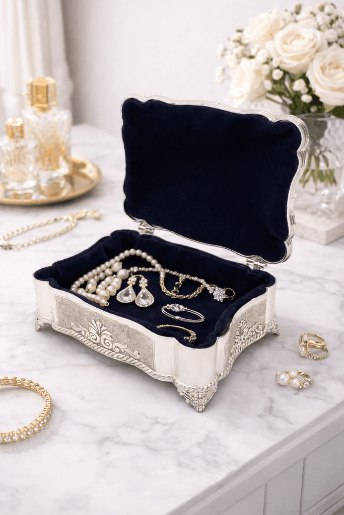 Metal Decorative Storage Box - Silver 2