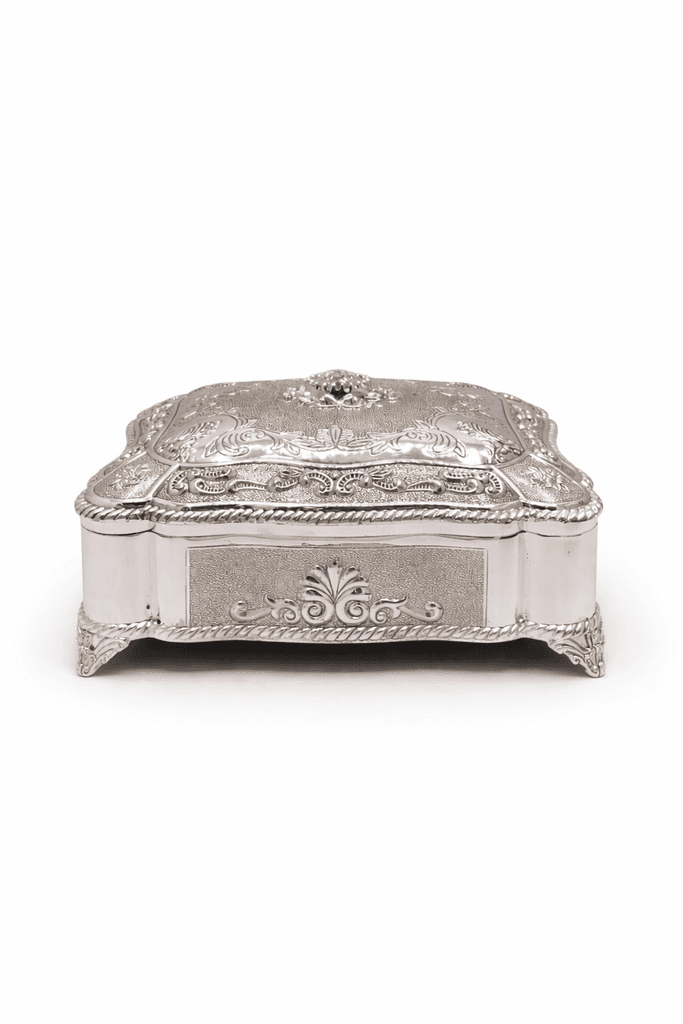 Metal Decorative Storage Box - Silver 3