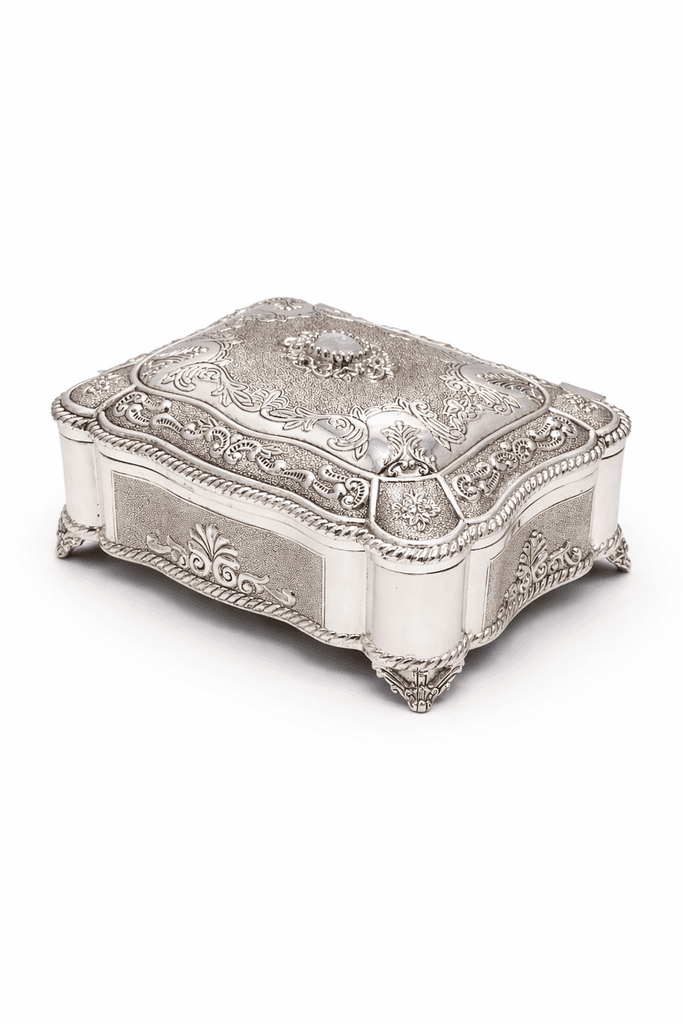 Metal Decorative Storage Box - Silver 4