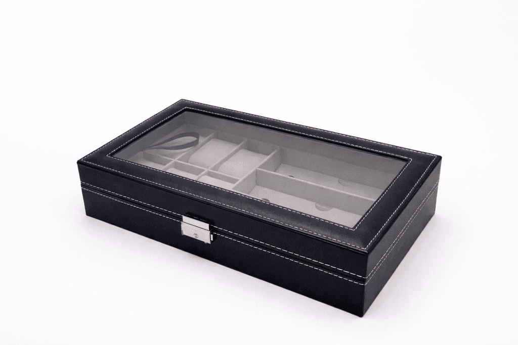 Leather Watch Storage Box - Black 3