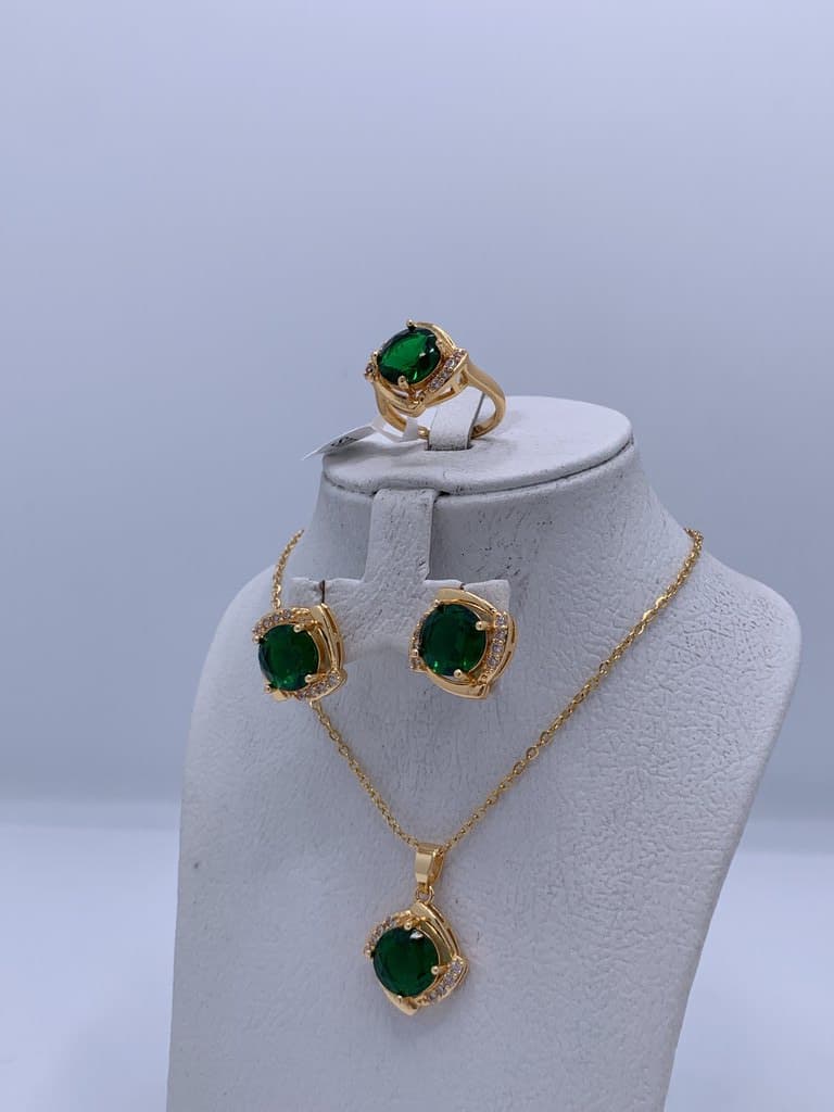 Women's Jewelry Set - Dark Green 3