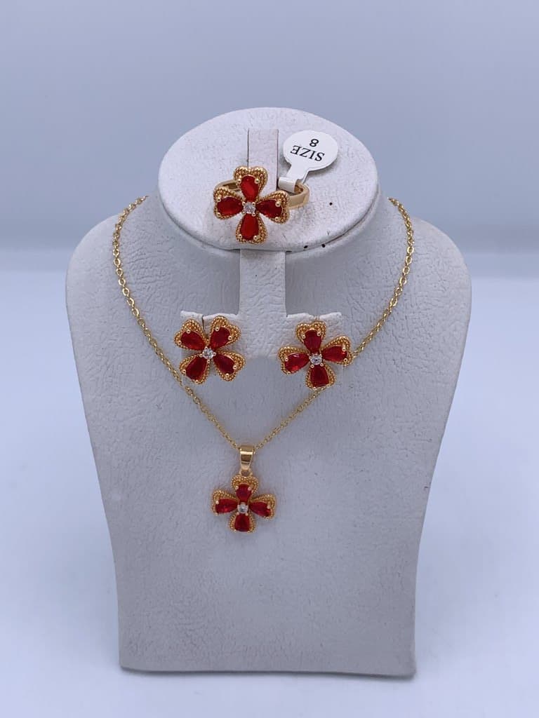 Women's Jewelry Set - Red 3
