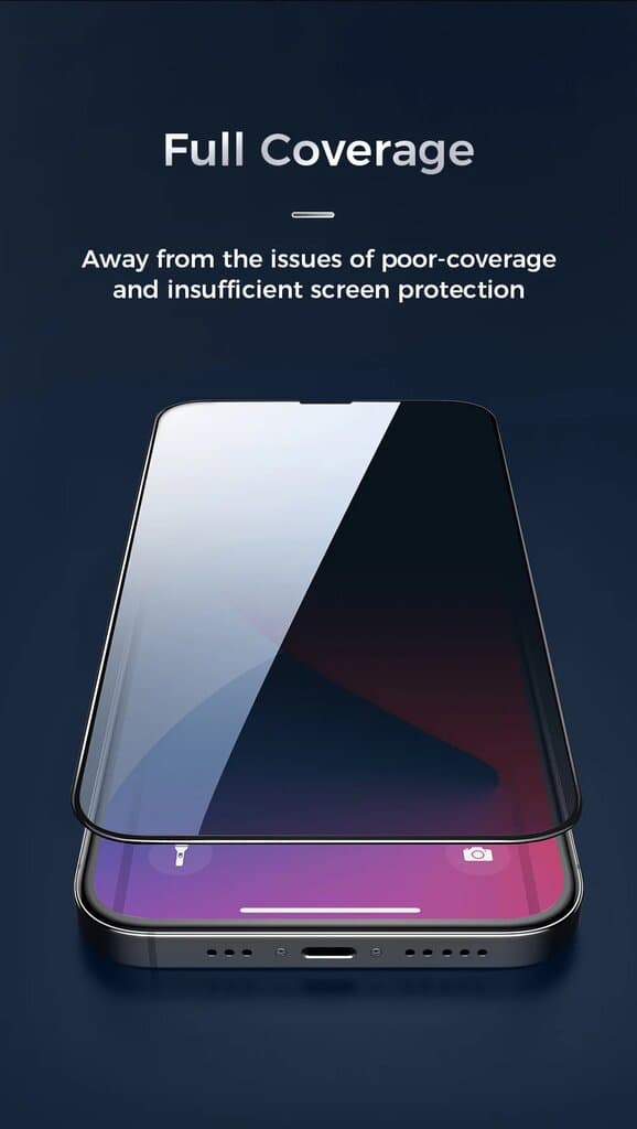 Joyroom Privacy Screen Protector for iPhone 17 Pro – 9H Hardness Anti-Spy Tempered Glass 3