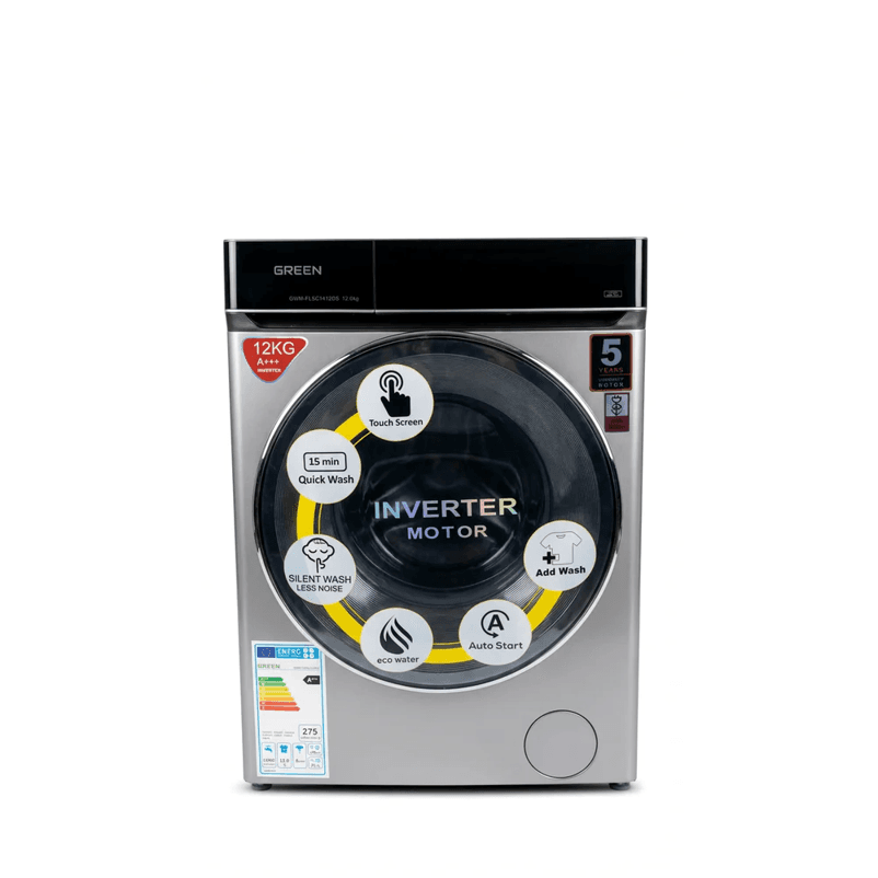 GREEN 12Kg Inverter Washing Machine - GWM-FLSC1412DS (Gray)