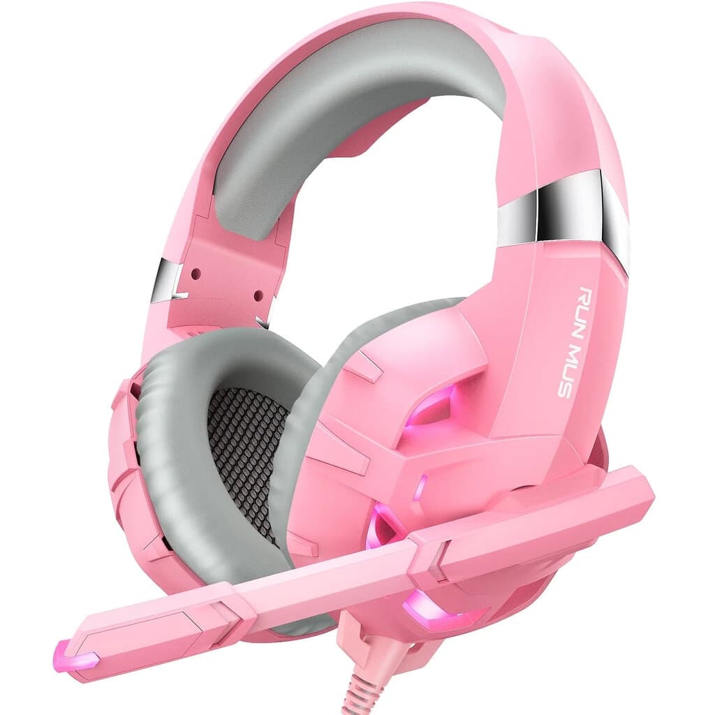 RUNMUS K2 Pro Gaming Headset - Pink