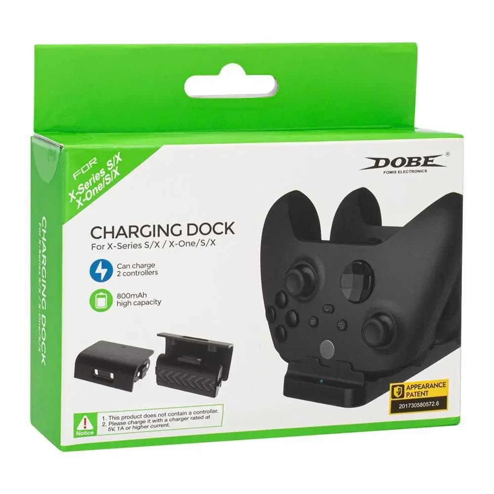 Dobe Dual Charging Dock Designed For Xbox Controllers (Black)