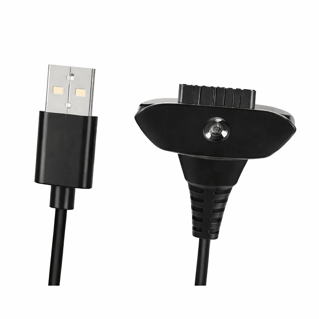2-In-1 Charging And Connecting Cable Xbox 360 Wireless Controllers (Black)