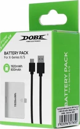Dobe Gamepad Battery Pack For Xbox Series X / S 800mAh (White)
