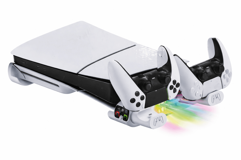 Horizontal Cooling Stand Designed For The PS5 Slim (White)