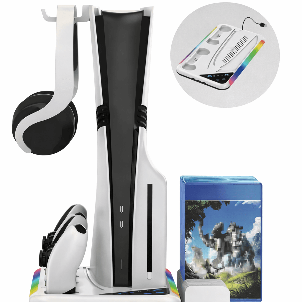 Dobe Multifunctional Cooling And Charging Dock For PS5 (White)