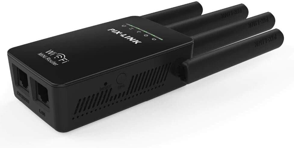 PIX-LINK Wireless Repeater/Router/AP (Black)