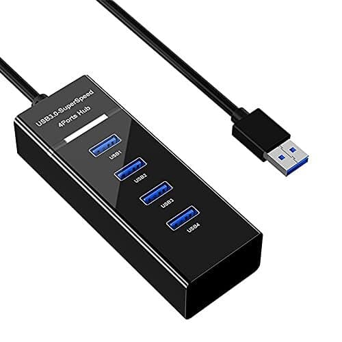 4-Port USB 3.0 Super Speed Hub (Black)