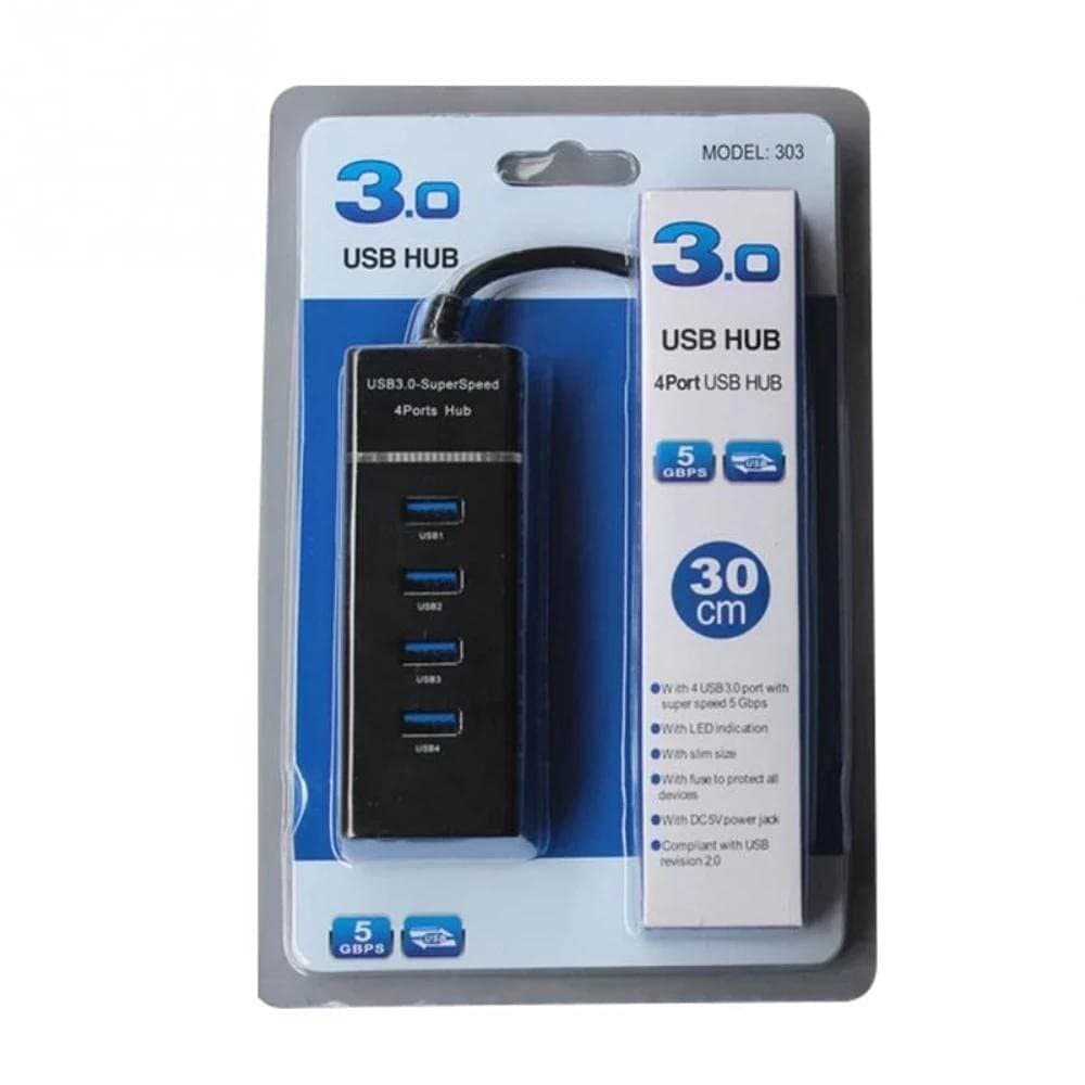 4-Port USB 3.0 Super Speed Hub (Black) 3
