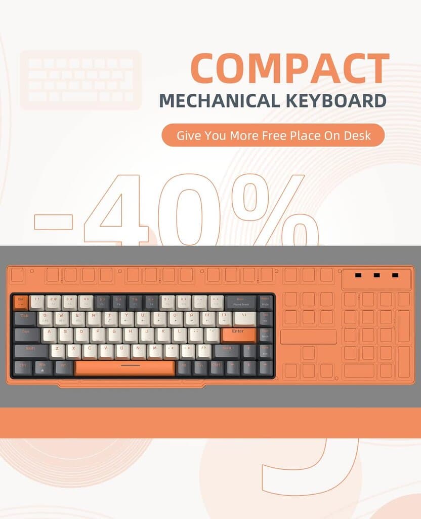ZIYOU LANG RK68 60% Wireless Mechanical Keyboard 5