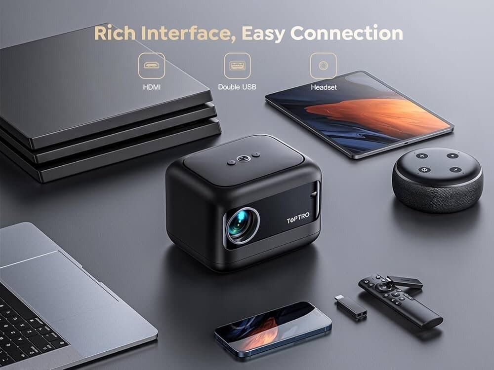 Mini Portable Projector 5G WiFi Bluetooth 8000 Lumen Full HD 1080P 7