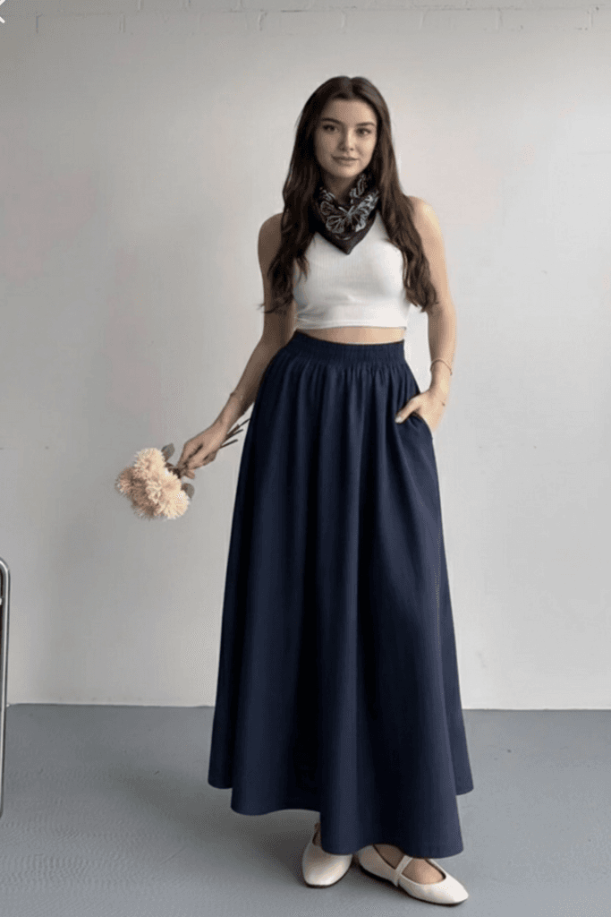 RU Modal Skirt - Navy Blue (S)