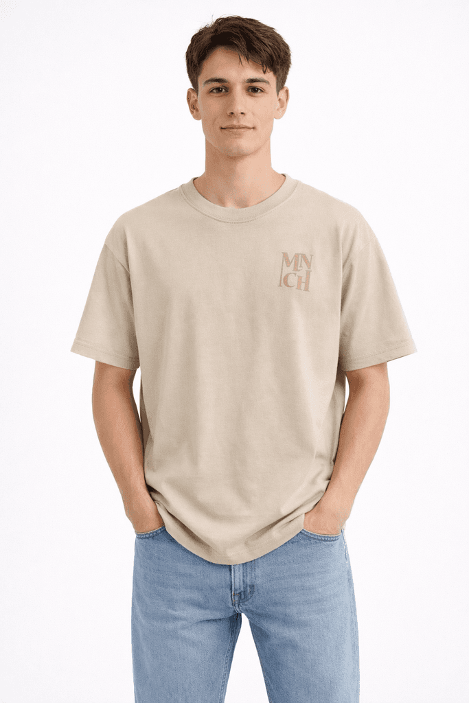 Manche Men's Cotton T-Shirt - Beige (S)