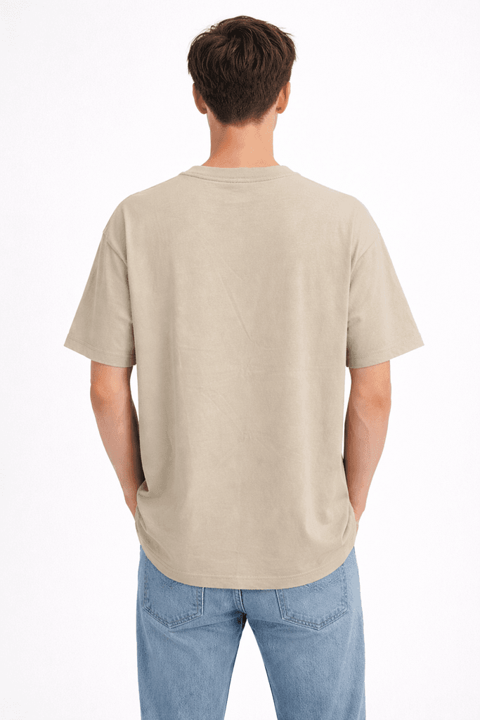 Manche Men's Cotton T-Shirt - Beige (S) 2