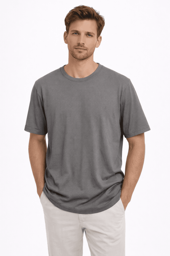 Manche Men's Cotton T-Shirt - Gray (S)
