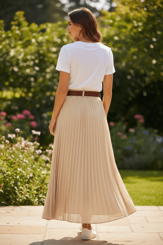 Şamdan Chiffon Skirt - Light Brown (S) 3